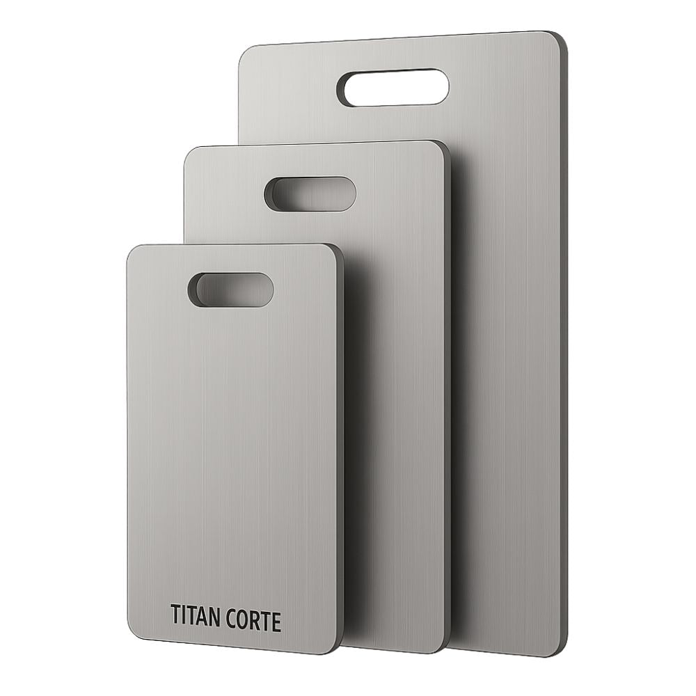 Tabla de Corte Profesional 100% Titanio – Antibacteriana y Eterna | Titan Corte™