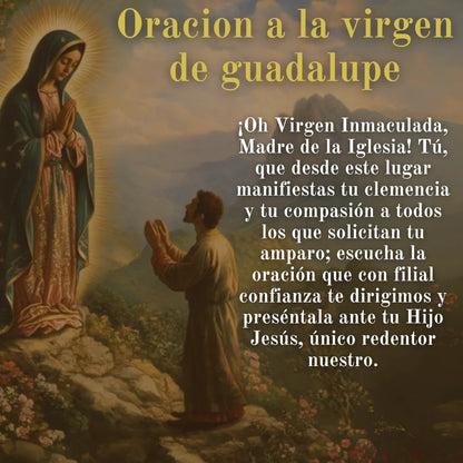 Collar Virgen de Guadalupe  Baño de oro 18K