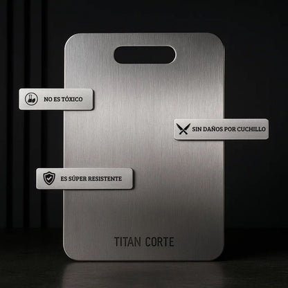 Tabla de Corte Profesional 100% Titanio – Antibacteriana y Eterna | Titan Corte™