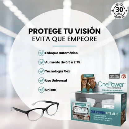 1+1 GRATIS | LENTES ÓPTICOS CON GRADUACIÓN INTELIGENTE - ONEPOWER